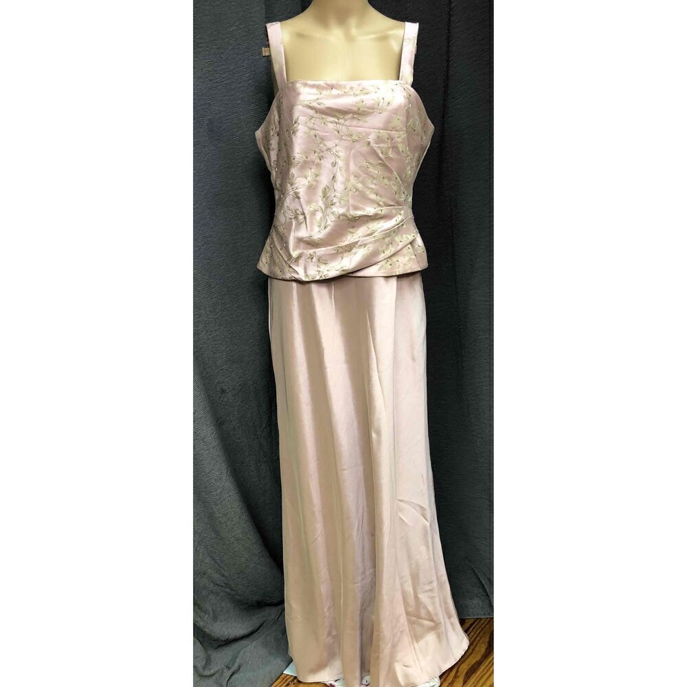 Jessica Howard Peach Evening Gown Spaghetti Strap with Bolero Womens Size 12